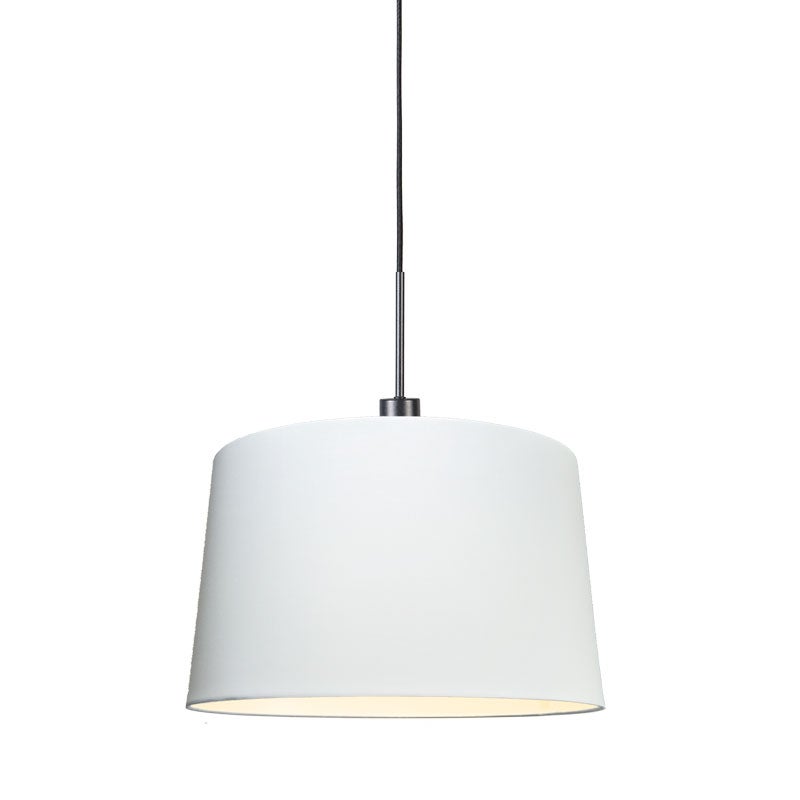 Qazqa nowoczesny lampa wisząca z kloszem (1 punkt) - Combi - biały, okrągły, max. 60w, kompatybilny z żarówką LED, e27, 45cm