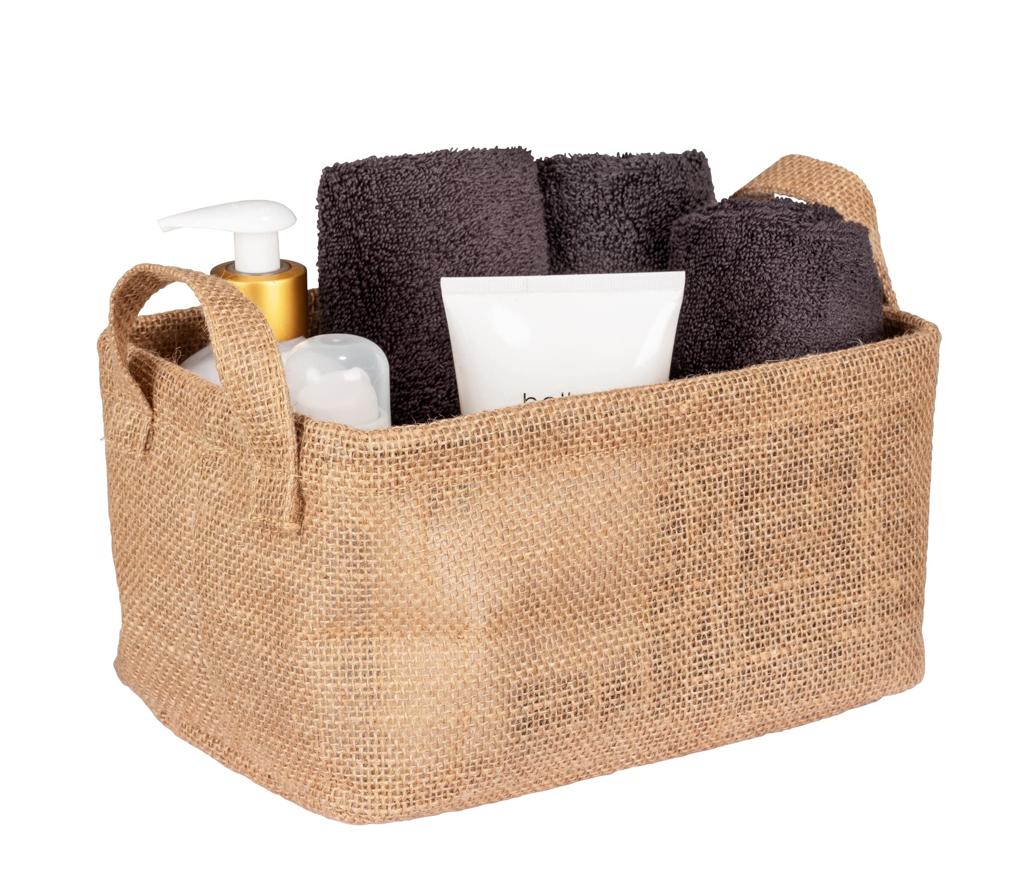 Panier de rangement en jute 24x17x17cm - 6