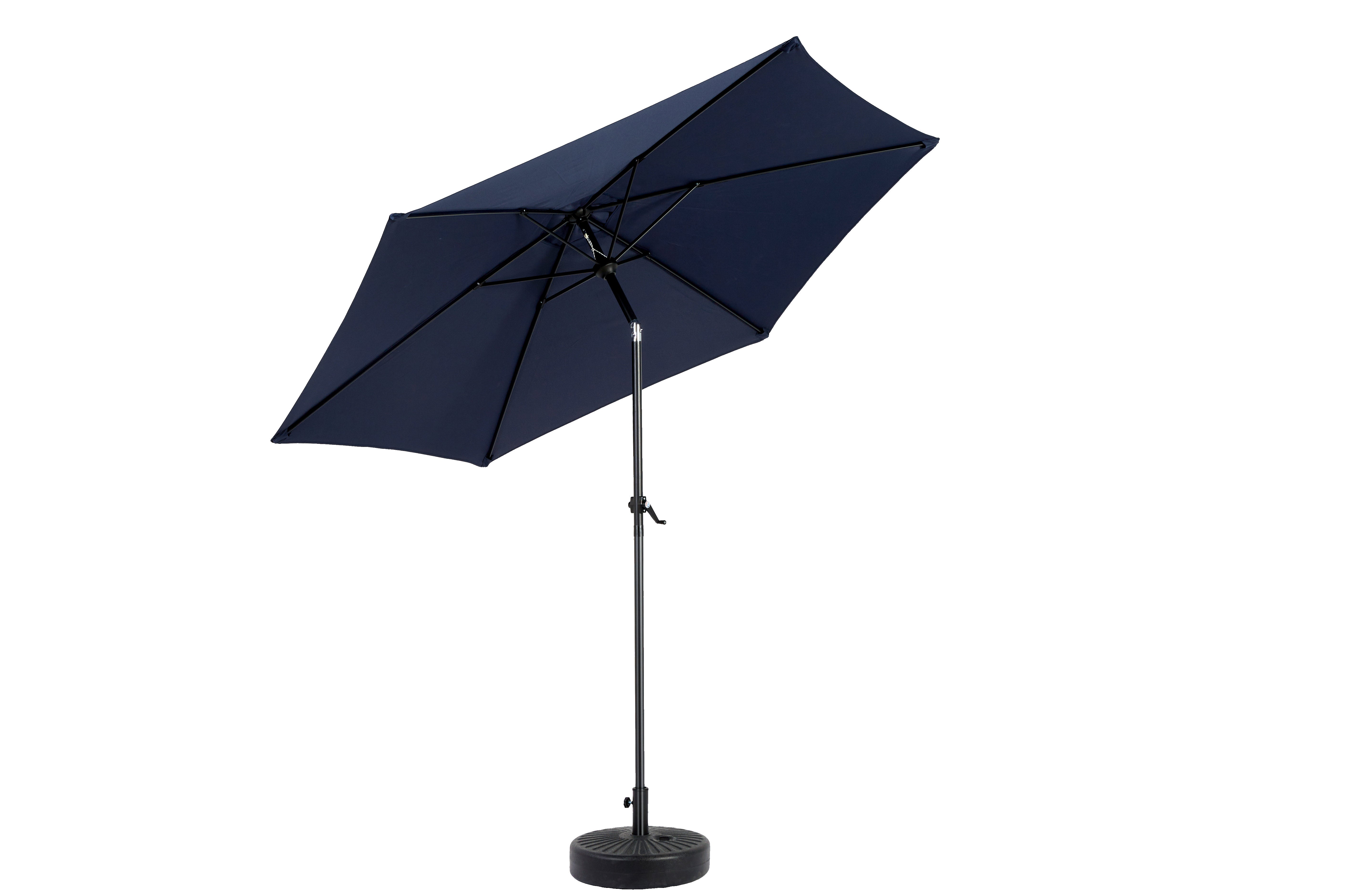 Parasol de jardin, parasol de balcon, parasol de soleil, rond, hauteur 250 cm, surface de couverture : 264 cm, système de manivelle (sans la base) - 6