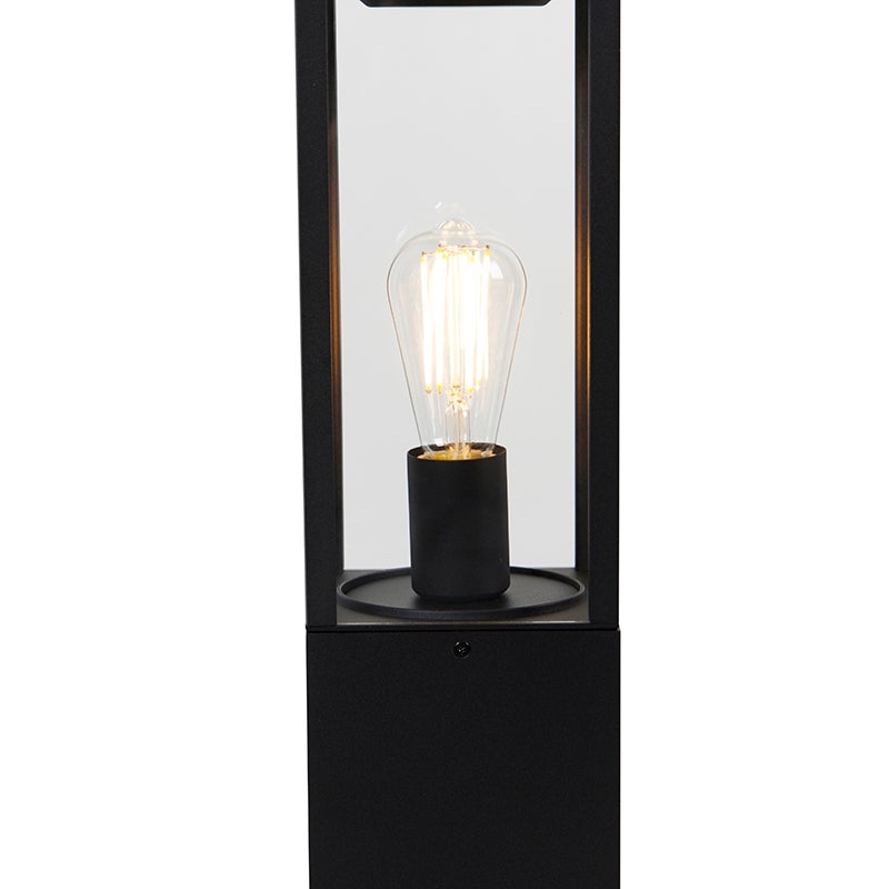 Qazqa industriel borne lumineuse extérieure pour jardin - Charlois - noir, max. 40w, e27, 80cm, IP44 - 4