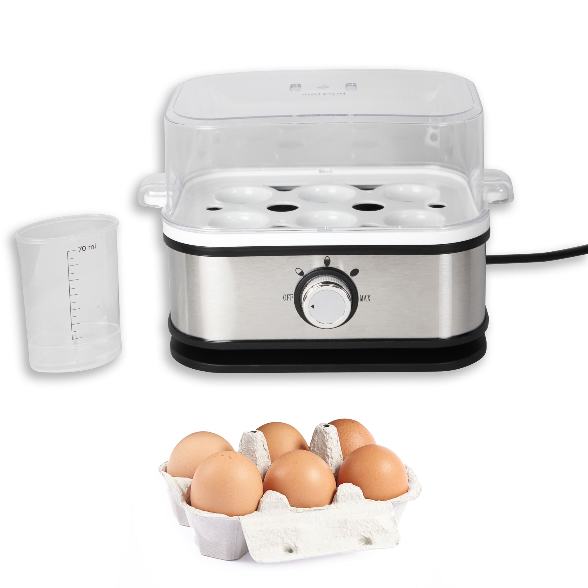 Tissting Cuociuova Elettrico 7 Uova – Bollitore Multifunzione In Acciaio Inox Per Colazioni Veloci E Brunch Perfetti