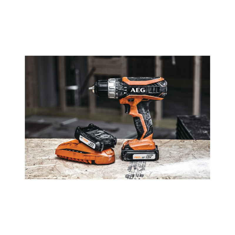 Perceuse à percussion AEG 12V tradesman Gen III BSB12G3LI-202C - 2 batterie 2,0Ah - 1 chargeur - 4