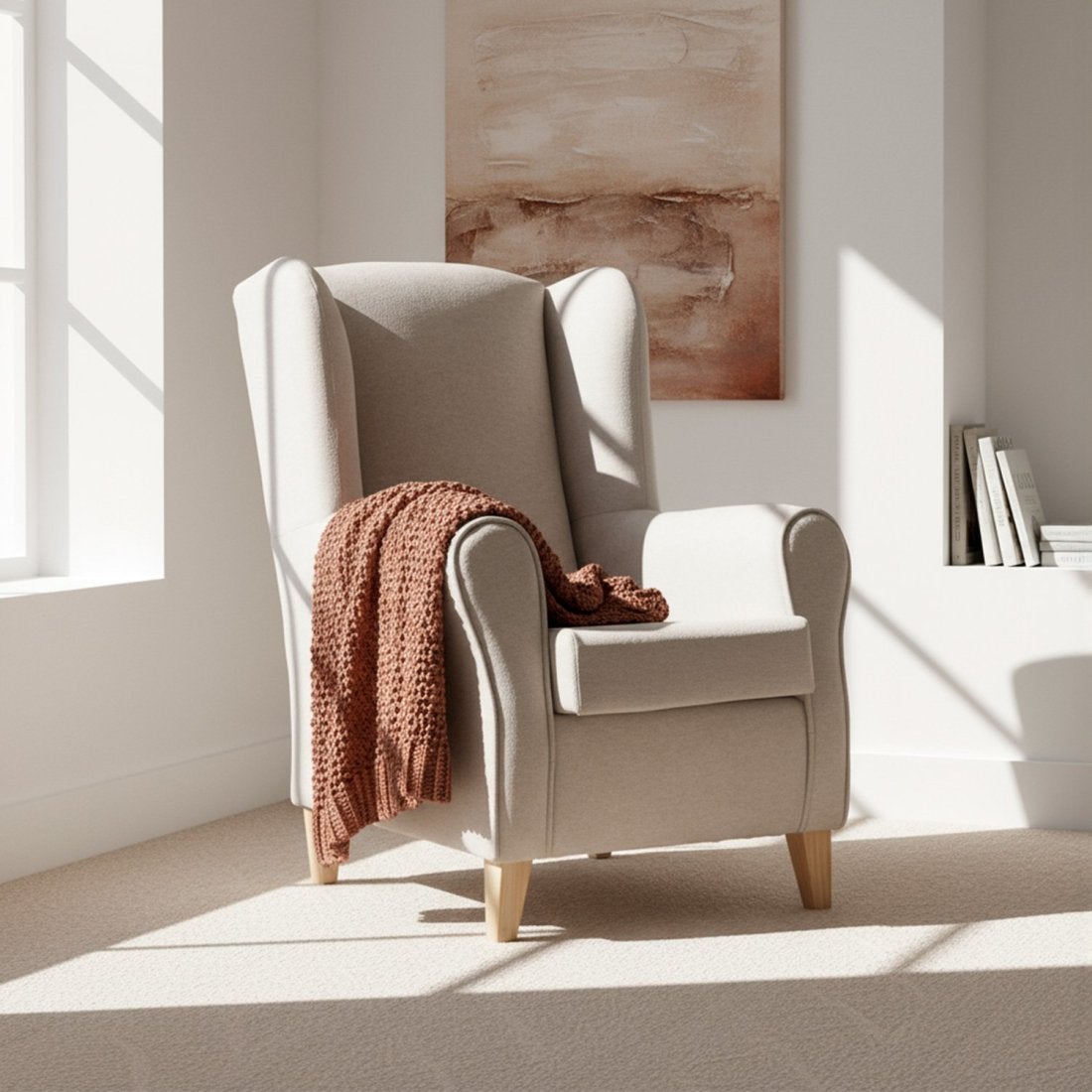 Poltrona da lettura beige Isabela Leroy Merlin