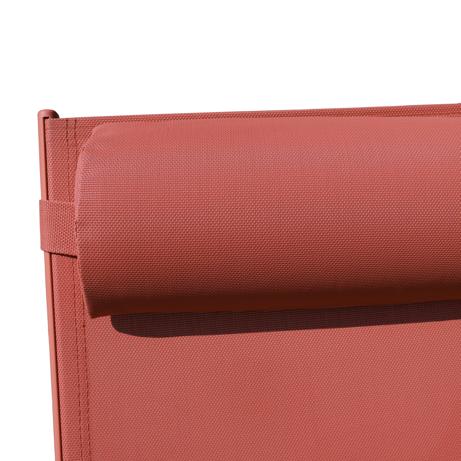 Zestaw 2 leżaków GALAPAGOS w kolorze terakota textilene - terakota aluminium - 6