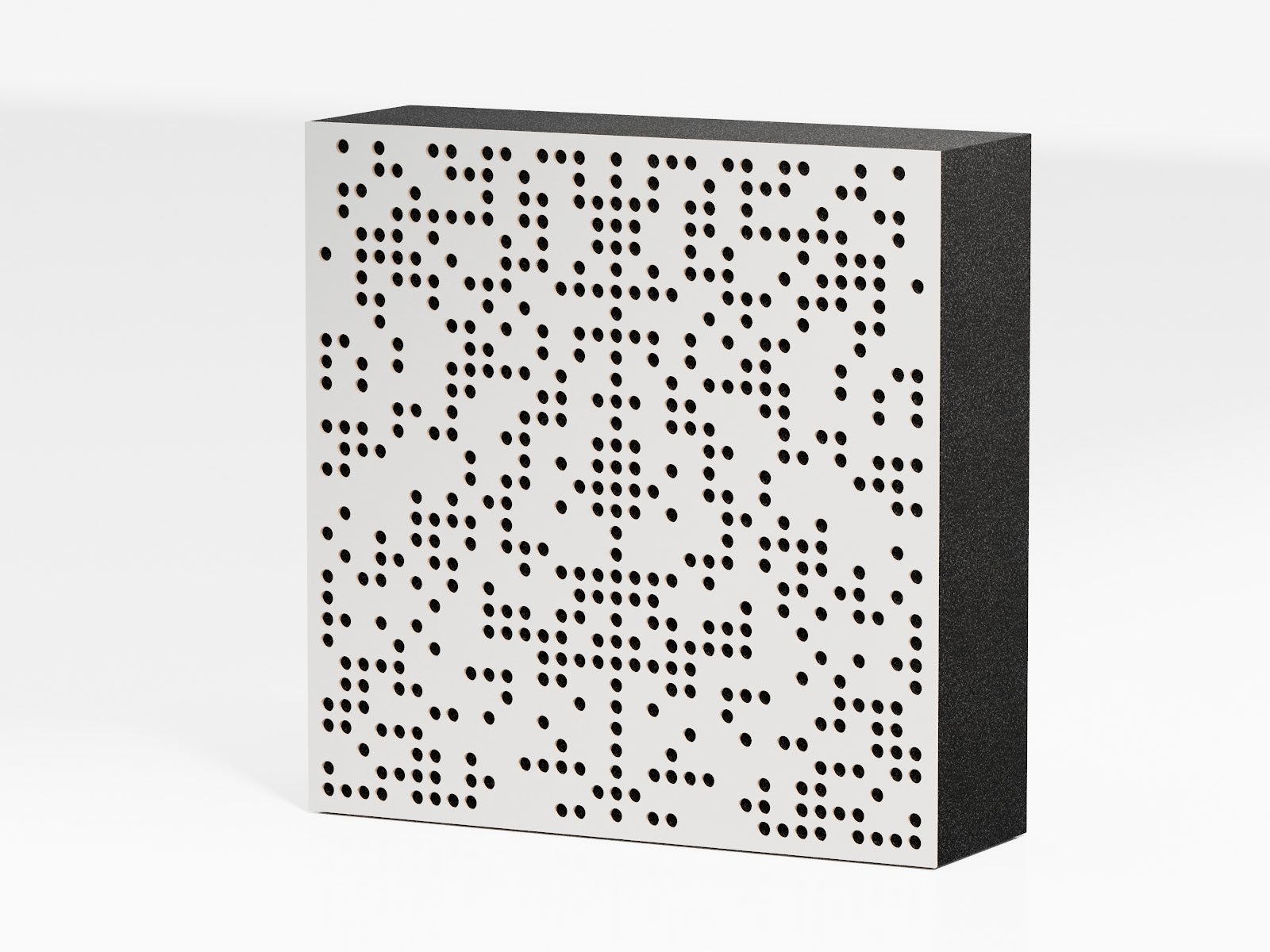 Lot de 2 Panneaux acoustiques AbFuser BINAR absorbants-diffusants 50x50x10cm -0,5 m² surf.totale -MDF perforé laminé et mousse acoustique -Blanc - 2