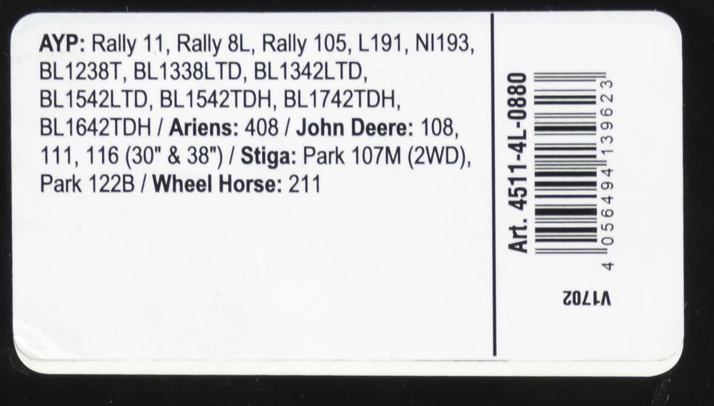 Courroie trapézoïdale X-Grip V de type 4L880 - 3