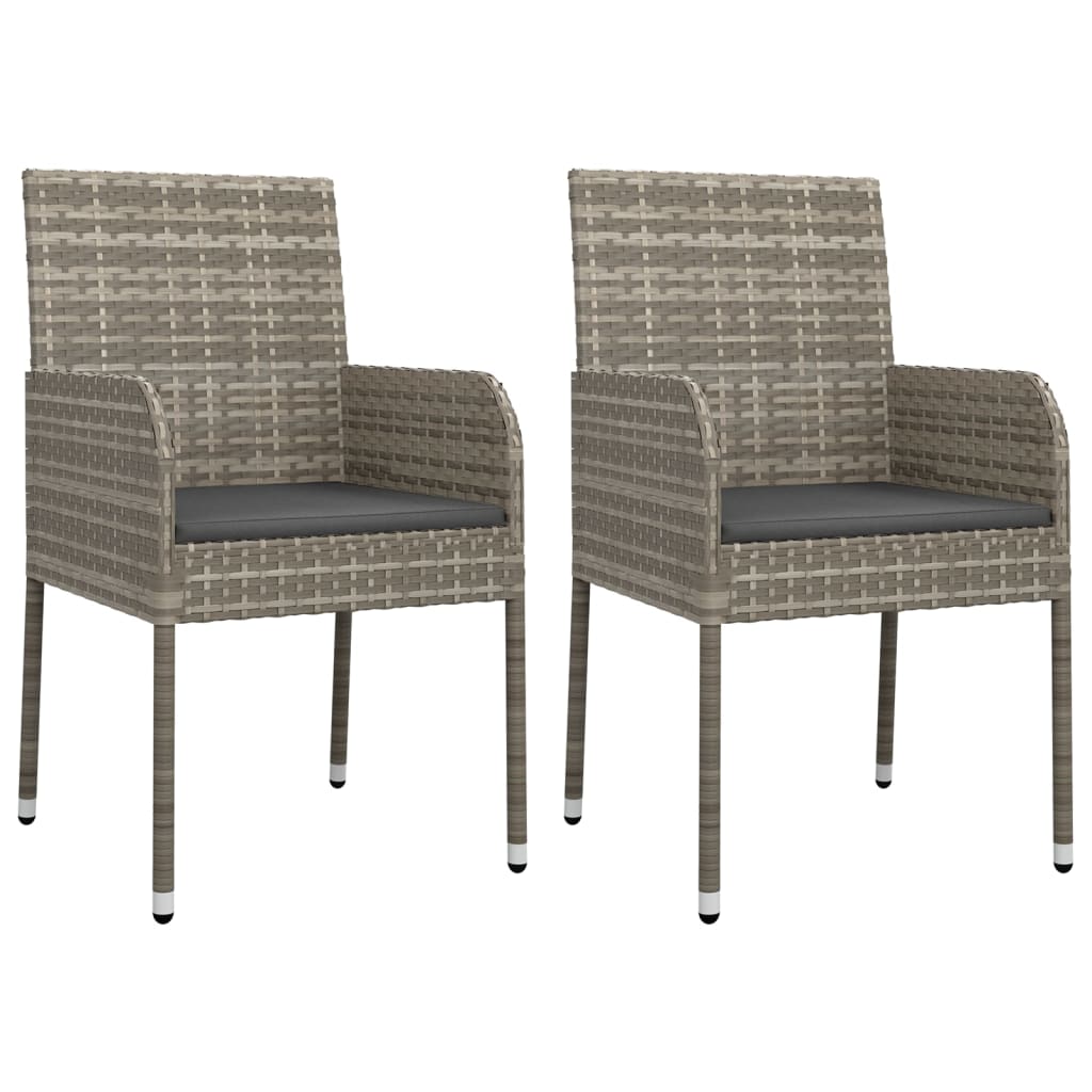 Salon bas de jardin en Rattan synthétique Gris 2 personnes - 5