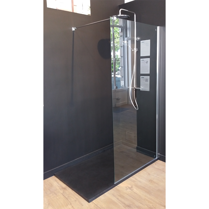 Receveur de douche 90 x 130 cm extra plat PIATTO en SoliCast® surface ardoisée noir - 2