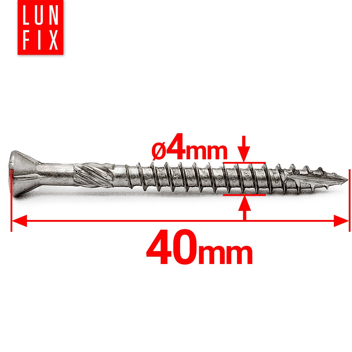 Wkręty tarasowe nierdzewne 4x40mm 200szt. - 2