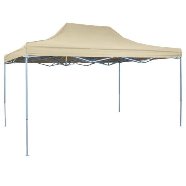 Tenda pieghevole 3 x 4,5 m Bianco crema