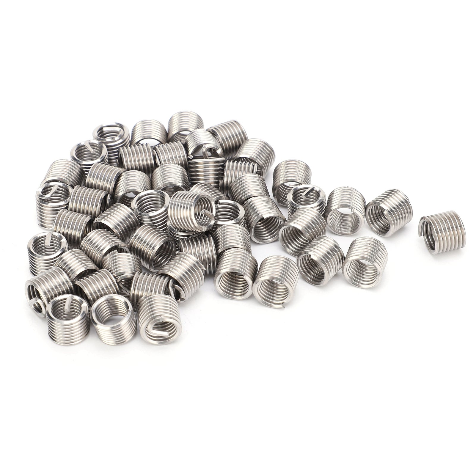 6 Pièces Insert Fileté Metal Filetage Inserts Intérieur M6 * 1.0 Extérieur M8 * 1.25 Longueur 15mm,Acier Inoxydable écrou Réducteur Inserts Filetés à Fente,Réparation De Filetage Pour Matérielle