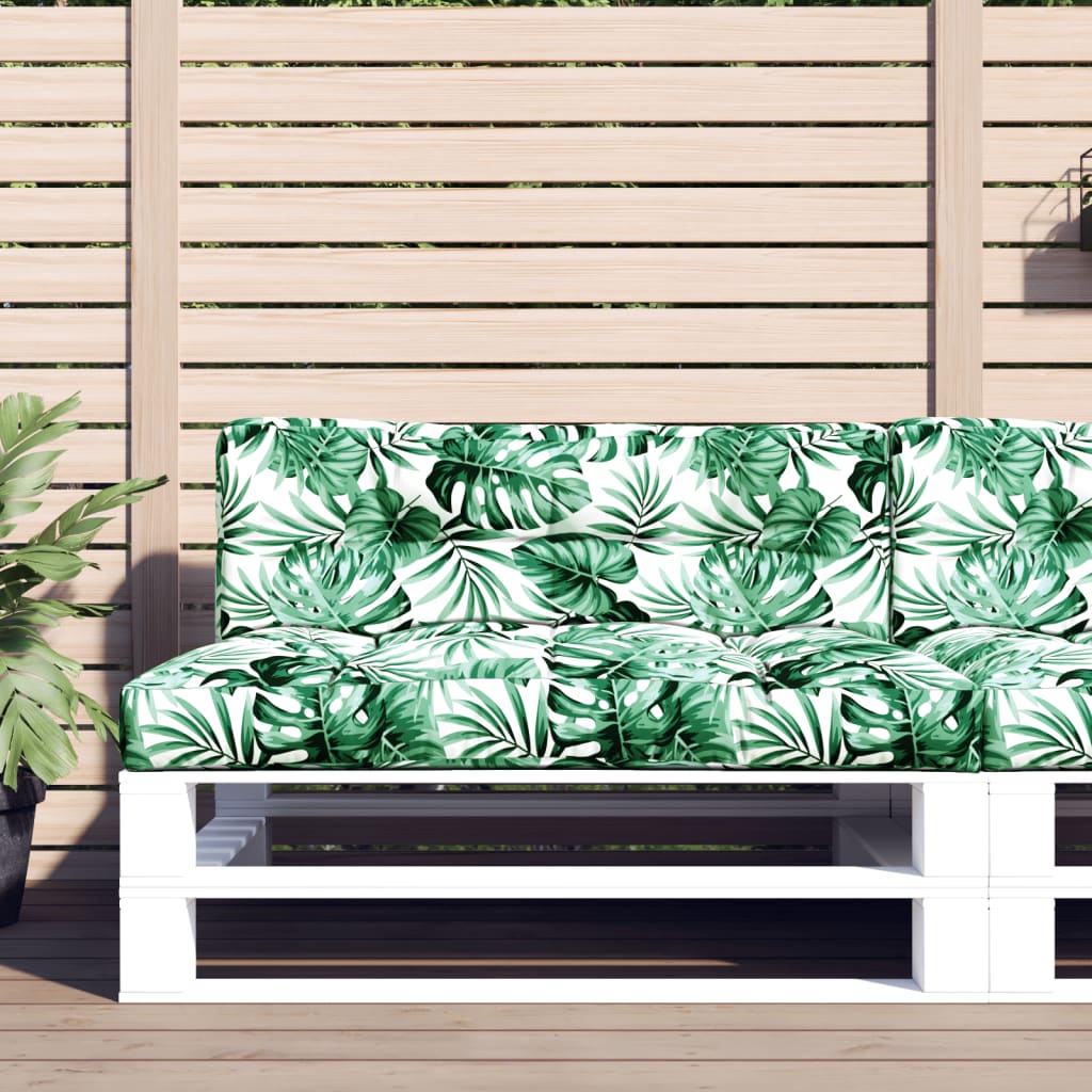 Coussin Palette VidaXL Lot De 2 Coussins Palette Jardin - Motif Feuilles, Polyester Imperméable, 50x50cm Et 50x40cm Lot 2 Coussins Motif Coussin Palette VidaXL Lot De 2 Coussins Palette Jardin - Motif Feuilles, Polyester Imperméable, 50x50cm Et 50x40cm Lot 2 Coussins Motif