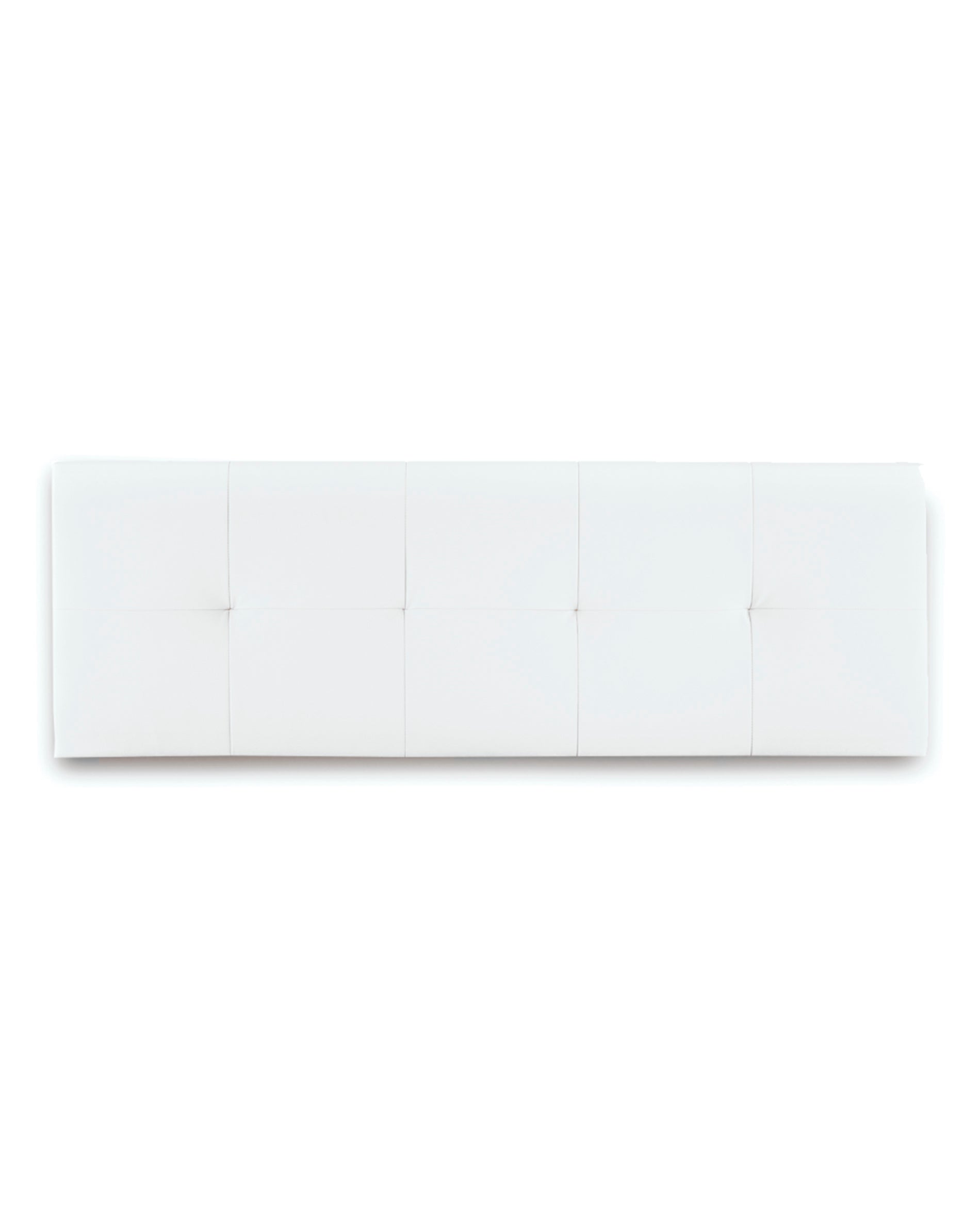 Cabecero de cama JENSEN tapizado en polipiel blanco, cama doble 150 cm - 3