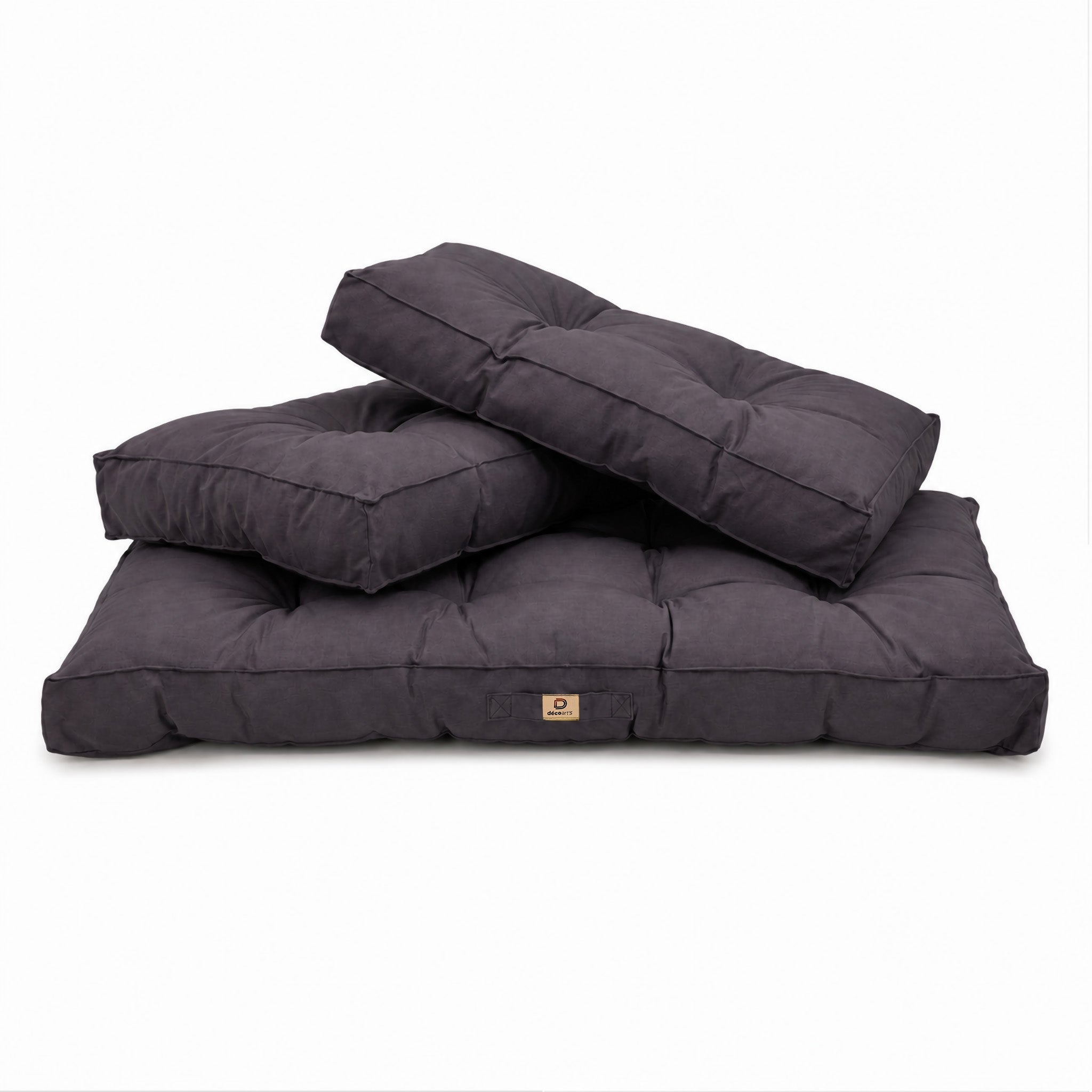 Coussins pour salon de jardin capitonné 120x60cm gris carbone - 3