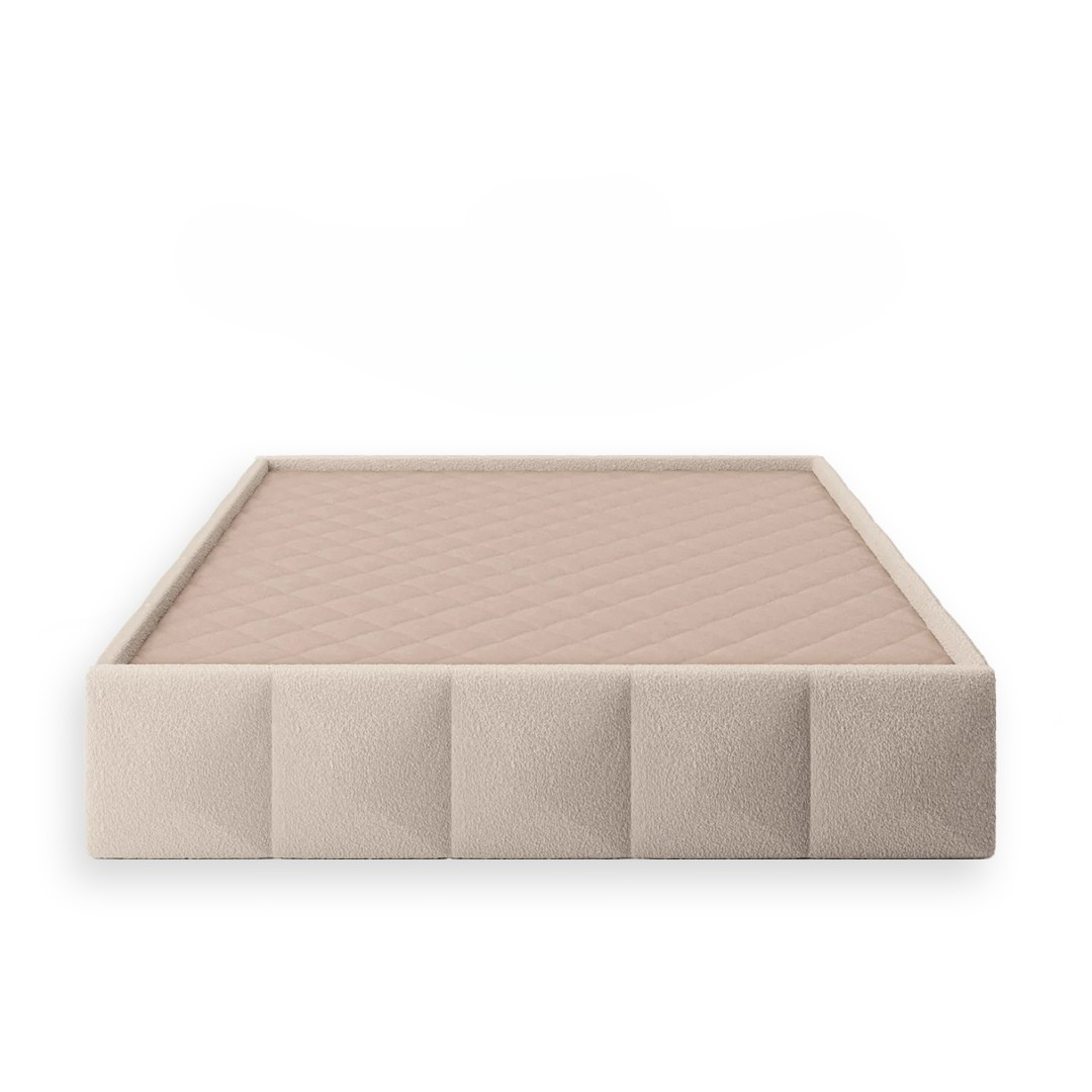Canapé tapizado Duna beige, diseño moderno y arcón de gran capacidad-160x190 cm - 2