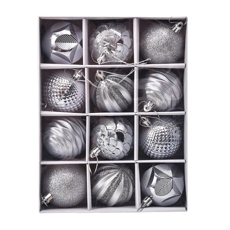 12 Boules De Noël 6cm - Déco Sapin Mat Et Brillant - Vert