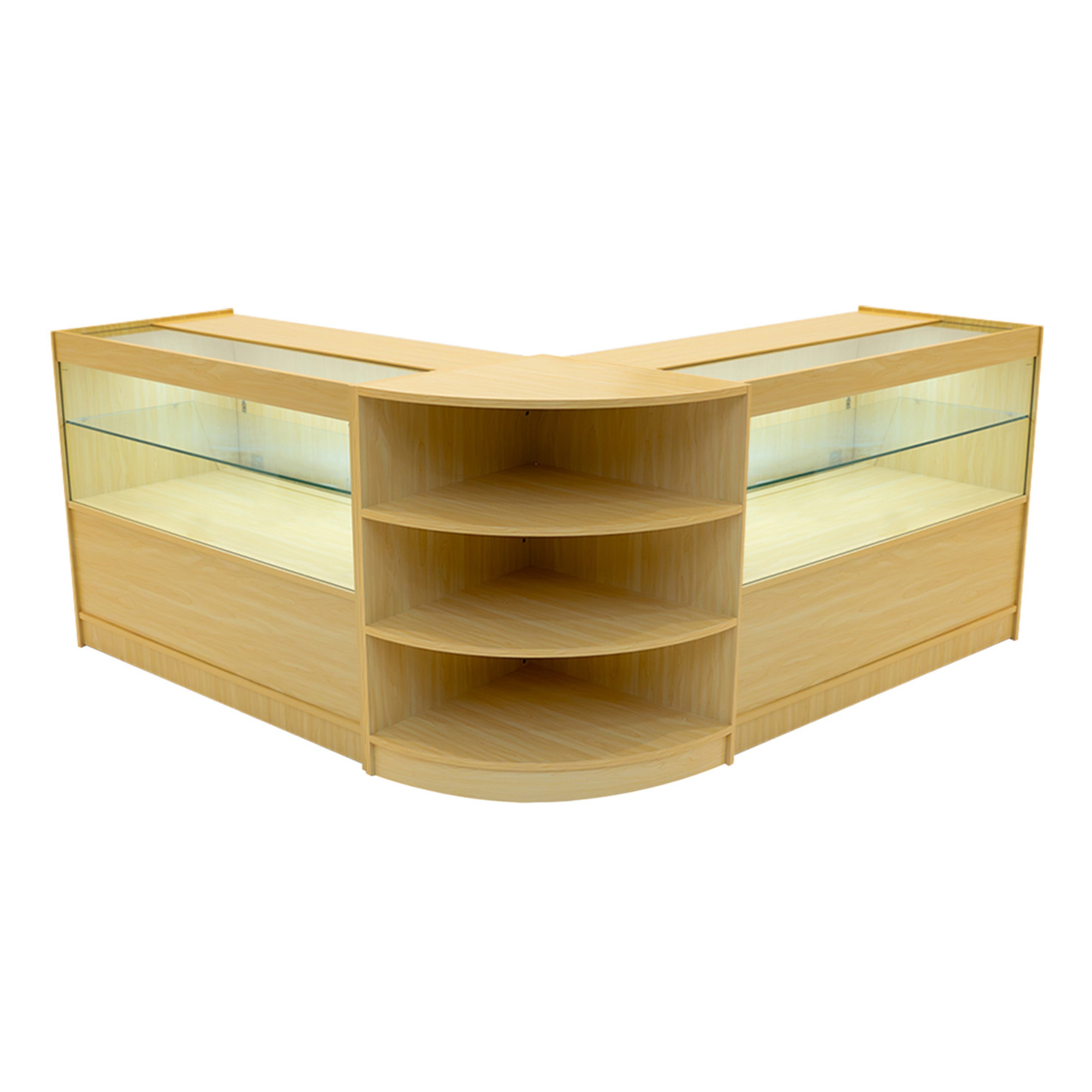 Comptoirs d'accueil magasin en bois - 1 ou 2 postes de vente : Devis