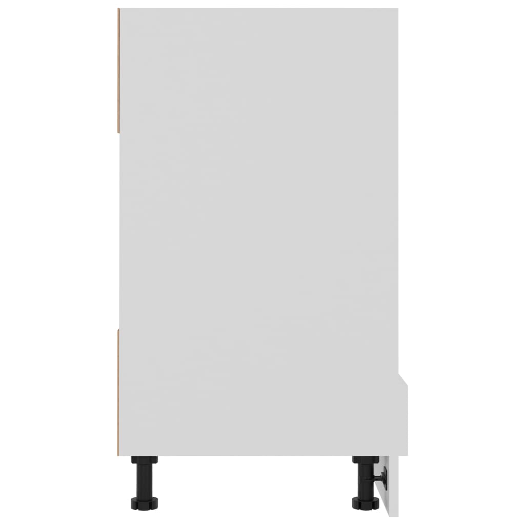 Meuble de rangement | Armoire à four Blanc 60x46x81,5 cm Bois d’ingénierie CFW498627 - 6