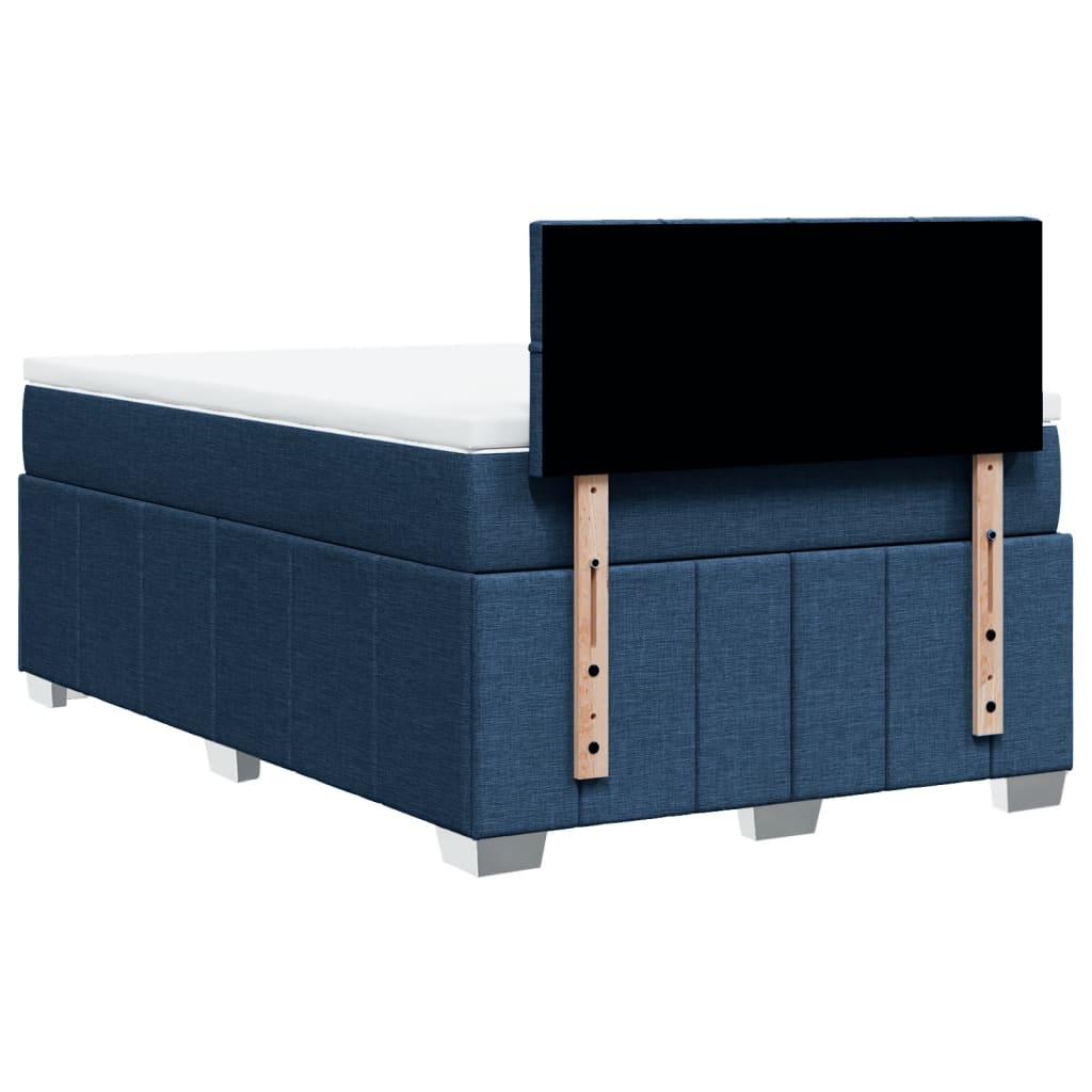 Maison Exclusive - Sommier à lattes de lit avec matelas Bleu 120x200 cm Tissu - 8