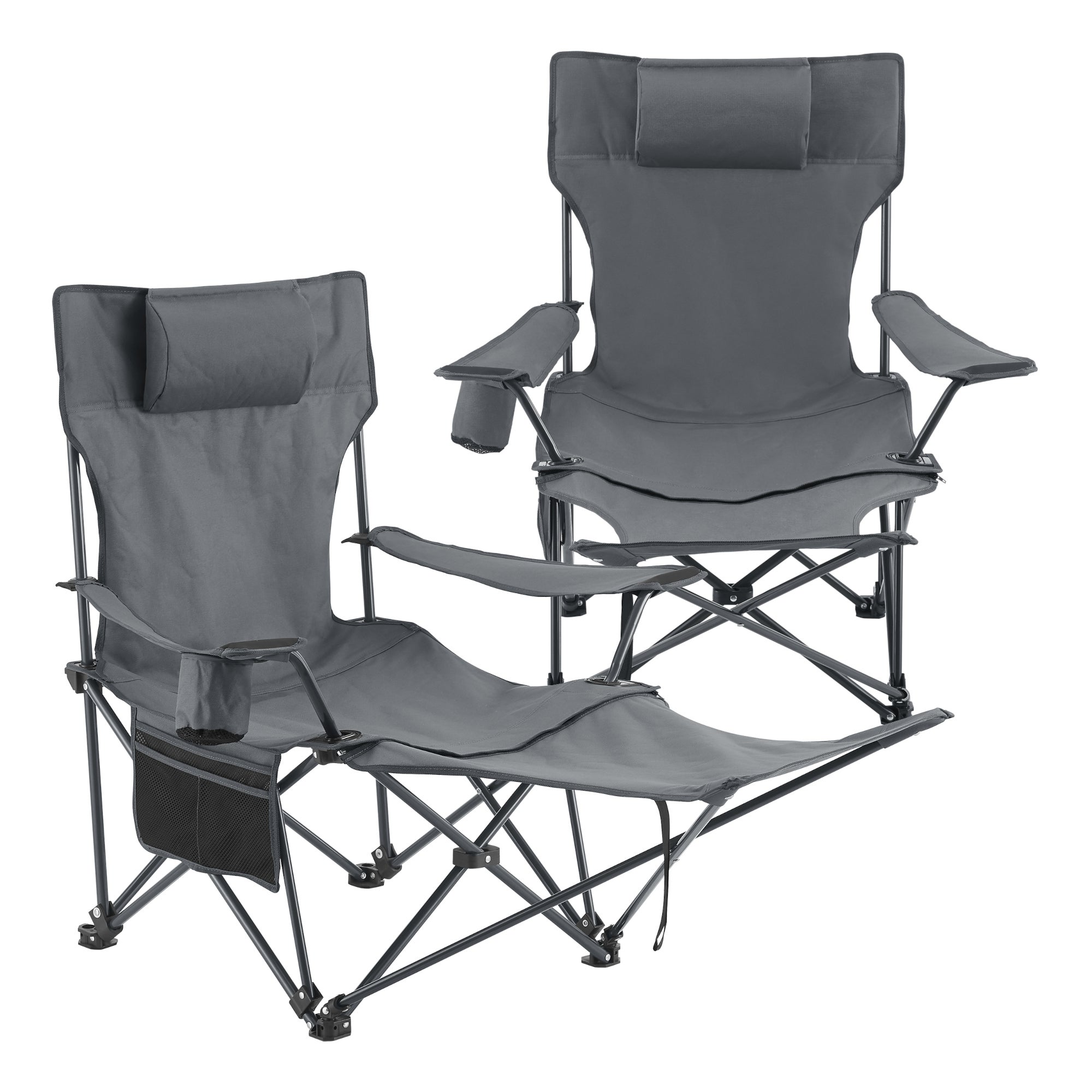 Set de table et 2 chaises pliantes Bellante gris casa.pro - 7