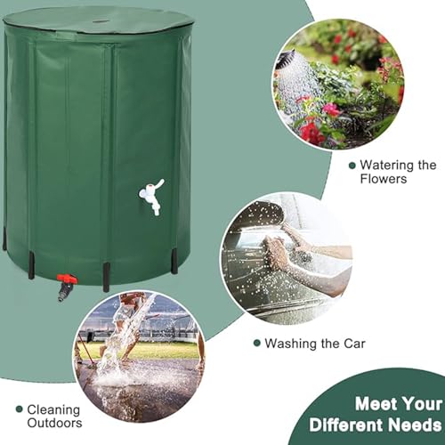 BETAFACE Seau à eau pliable, 50L, réservoir de stockage d'eau en PVC, avec robinet et filtre, résistant au soleil, pour le jardin et le camping (noir) - 6
