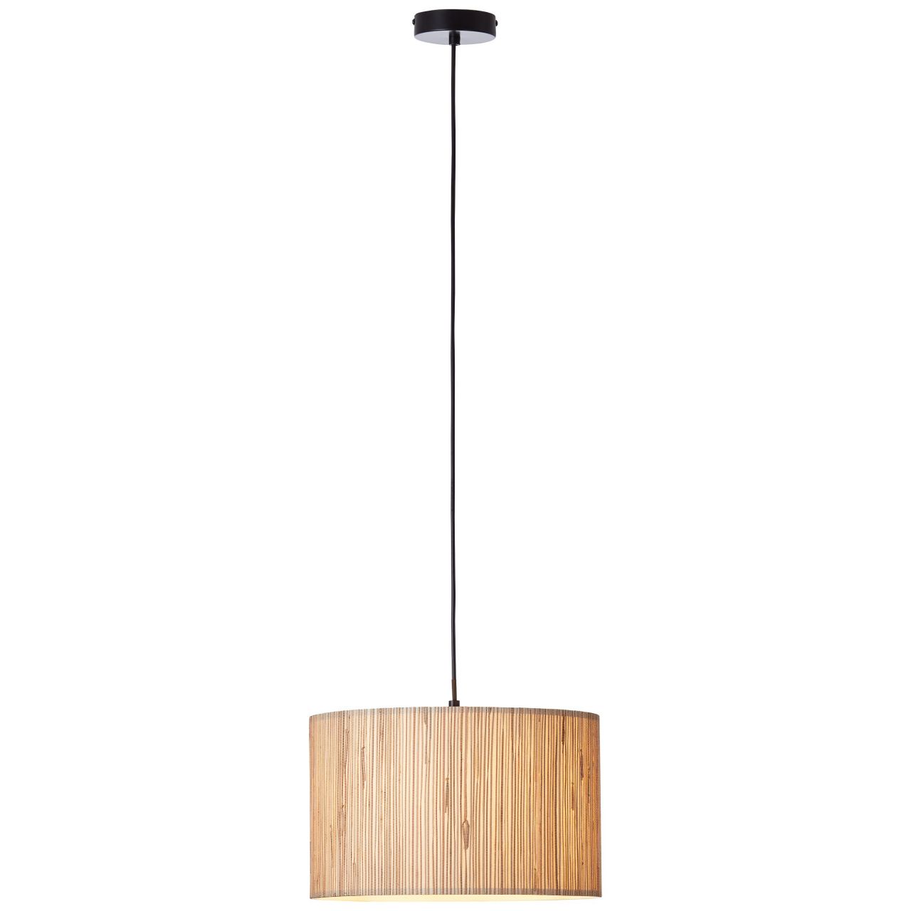 BRE-Light Maureen lampa sufitowa LED 20x20cm czarny metal/czarny bambus 12W zintegrowana dioda LED