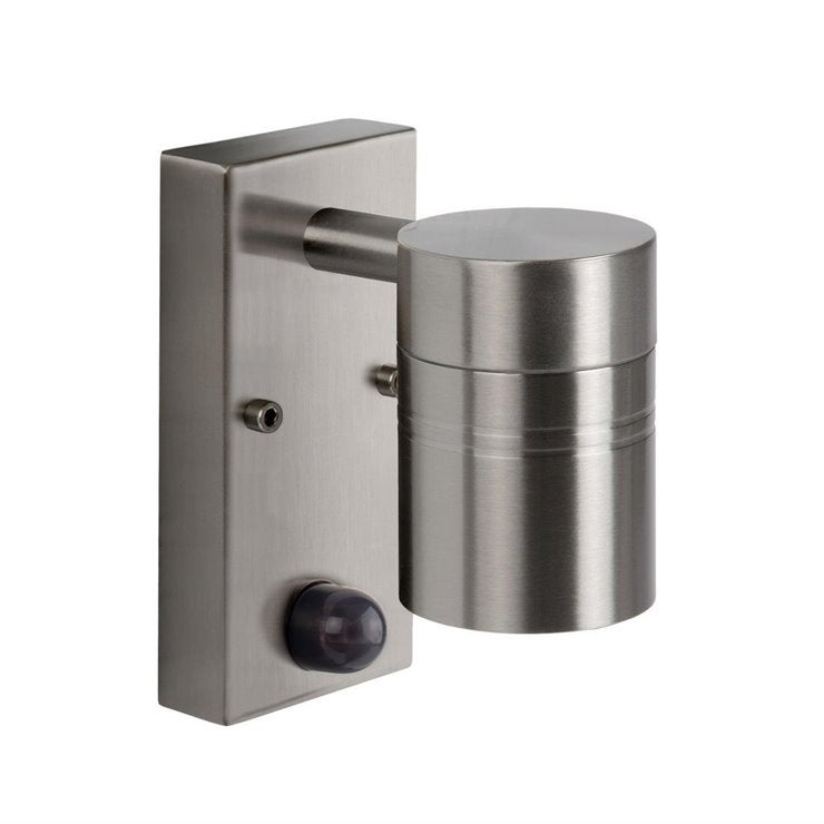 Kinkiet zewnętrzny z czujnikiem ARNE-LED srebrny 1xGU10x5W wym:16,3x6,3x12cm IP44 Lucide