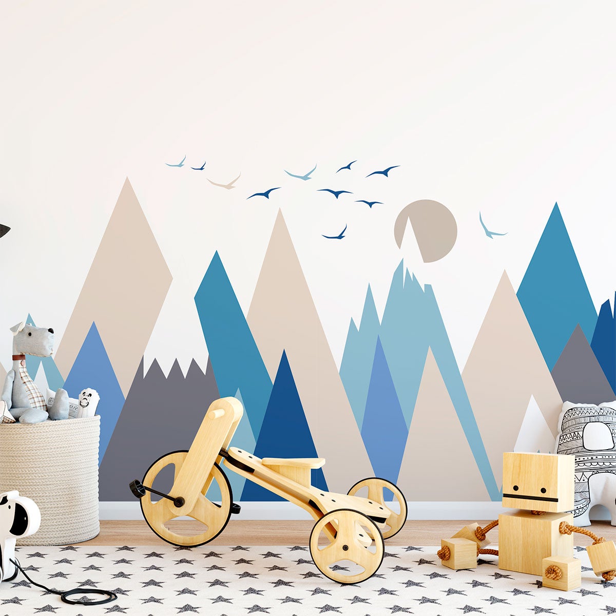 Adesivo bambino di montagna scandinavo nicoka - Sticker adesivo - adesivi murali - 60x90cm - 6