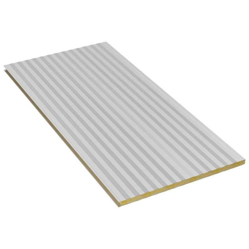 Acero panel - panel box80 fachada tornilleria vista | 2000x1000mm | interior blanco pirineo - exterior blanco pirineo | acero prelacado | pu