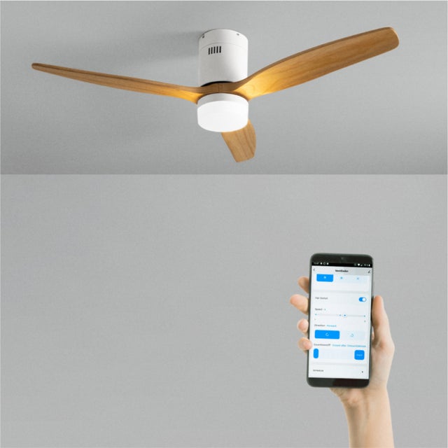 CREATE - WIND CALM - Cichy wentylator sufitowy 40W z technicznymi łopatkami ABS w różnych rozmiarach -