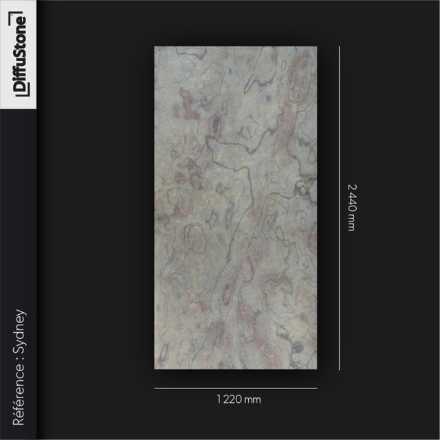 SYDNEY - TRANSLUCIDE - Feuille de Pierre DiffuStone -1220x2440mm