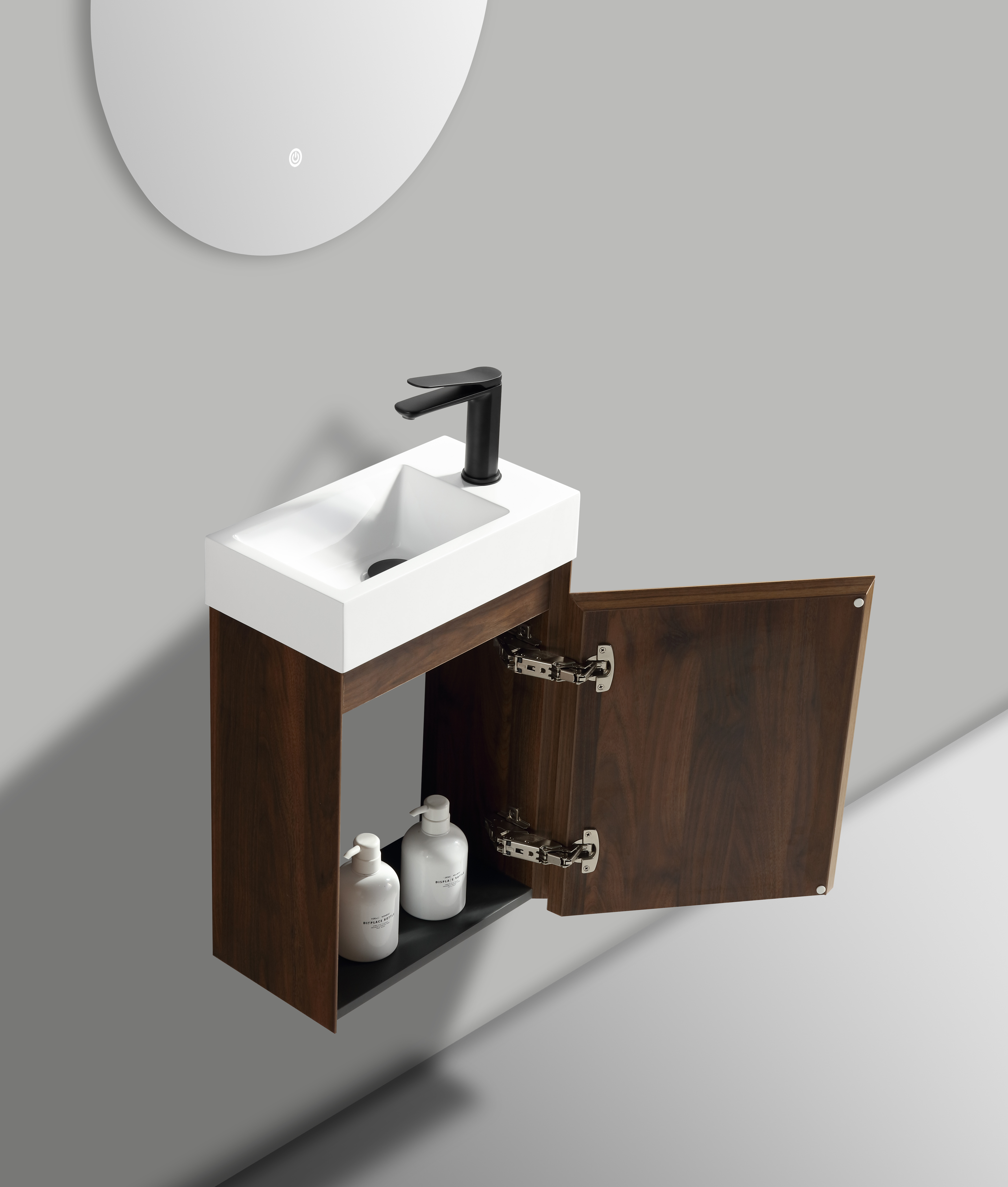 Lave-main 40 cm noyer Aquastretto - 9