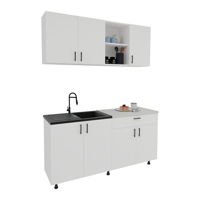 Cuisine Roma haaus, Blanc, L 160 cm