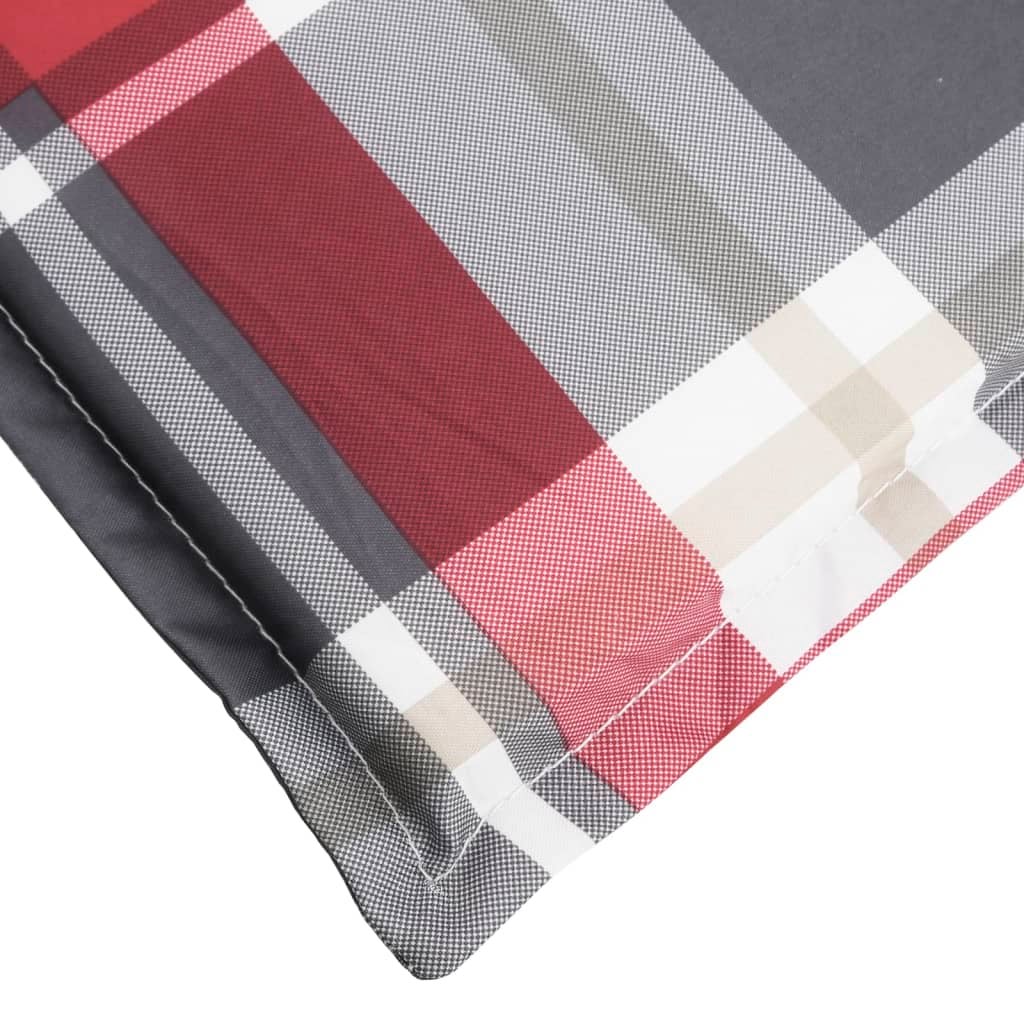 Maison Exclusive - Cuscino per Lettino a Quadri Rossi 186x58x4cm in Tessuto Oxford - 8