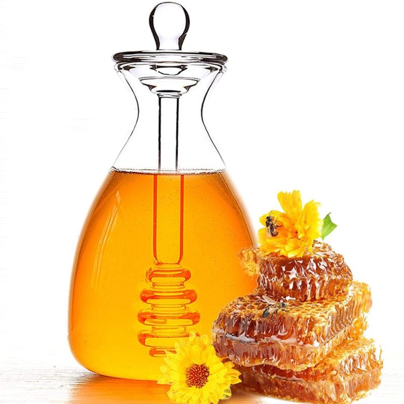 Tarro De Miel Y Drizzler, Frasco De Miel De Cristal De 500 Ml con Olla ...