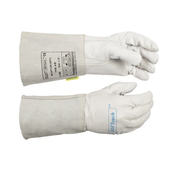 Gant de soudeur taille XXL (105) nature vachette/croûte/Softtouch EN 388 EN 12 (Par 5) - 3