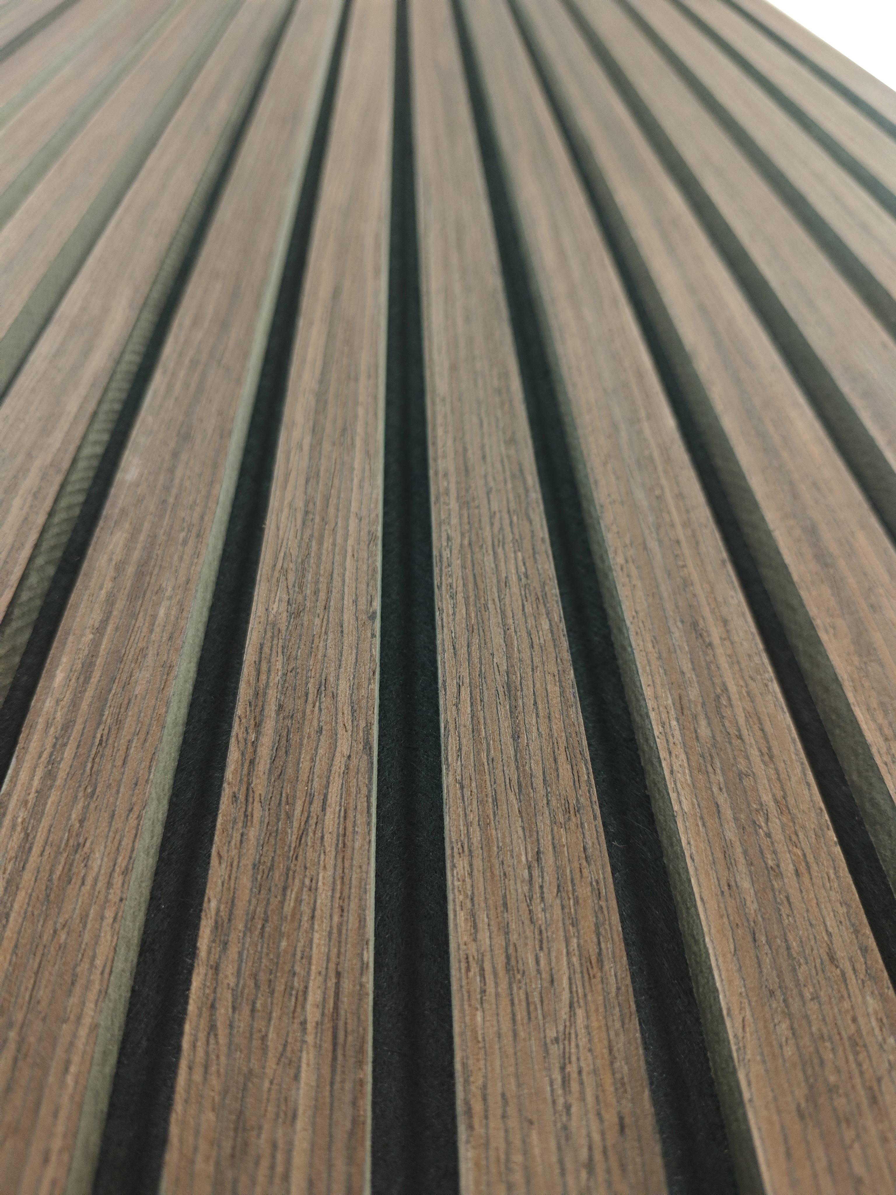 Lot de 3 Panneaux Muraux Décoratifs Acoustiques Bois MDF 240x60cm Noyer AntiBruit, Facile à Poser - 5