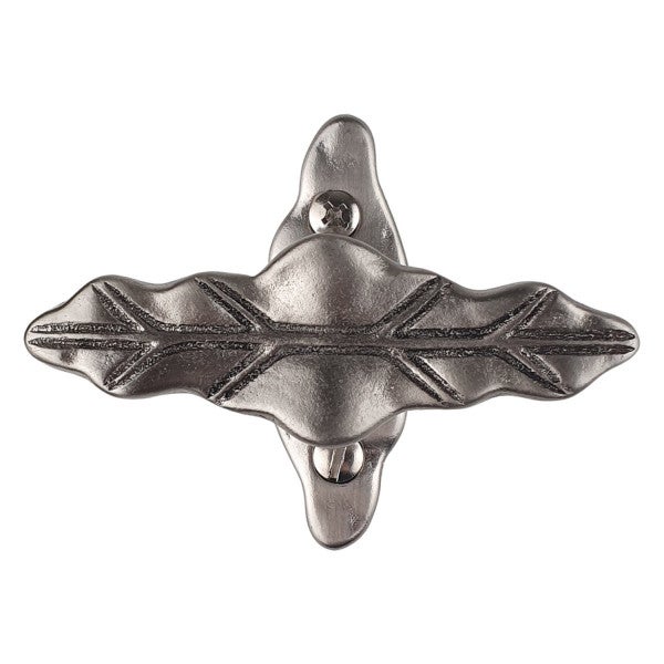 Poignée de fenêtre crémone FEUILLE, Aluminium vieil argent - 5