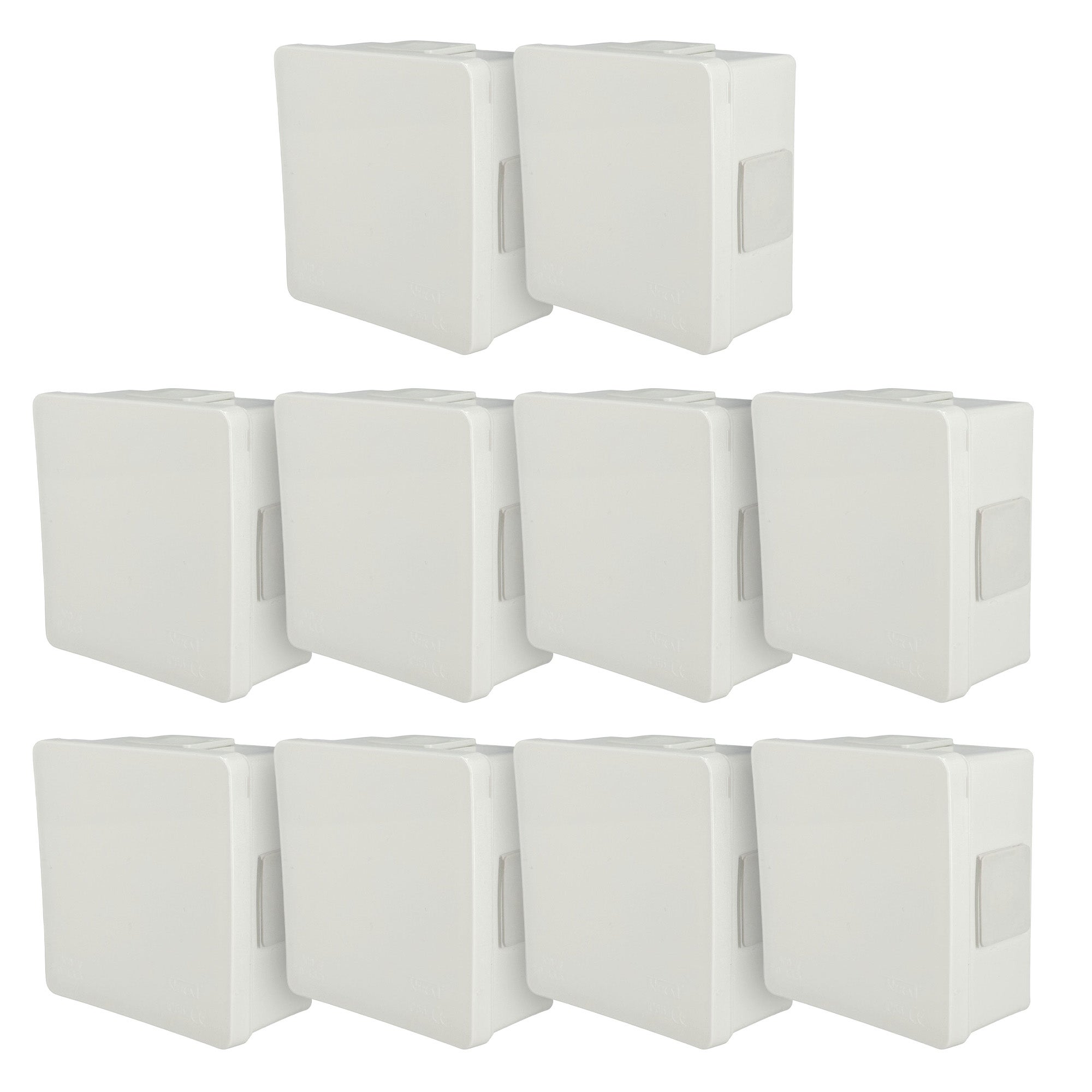 Puszka natynkowa hermetyczna 86x86x40mm 4-wlotowa, z dławikami gumowymi, IP55 zamknięcie "na klik", biała EDO 10szt