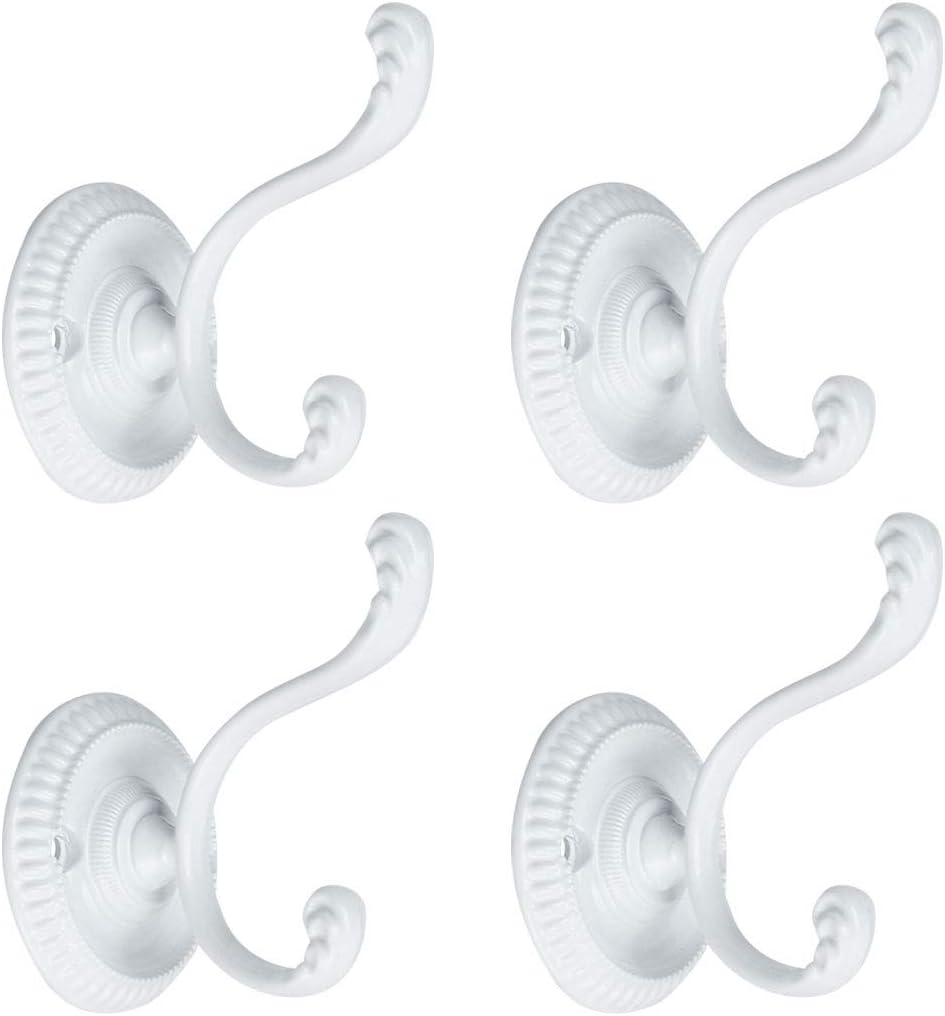 LEZED Crochet Patère Porte Manteau Mural Vintage Argent Patère De Alliage De Zinc Pour Salle De