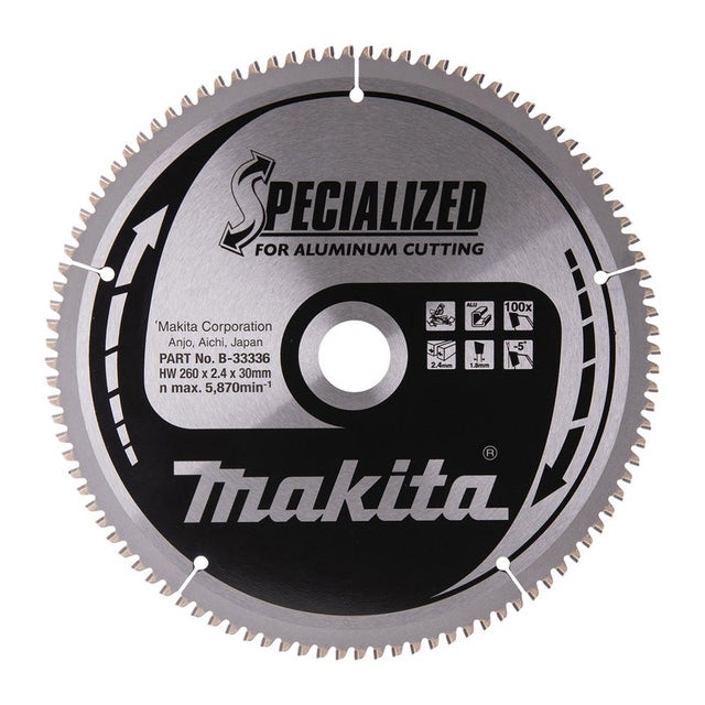 MAKITA B-33336 - Disco HM 260/30/100d alu me