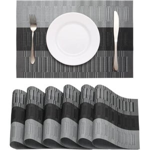 Set Di 6 Tovagliette Lavabili, Tovagliette In PVC, Antiscivolo E Resistenti Al Calore Facili Da Pulire E Riporre Per Cucina Sala Da Pranzo Ristorante 30 X 45 Cm 92404755