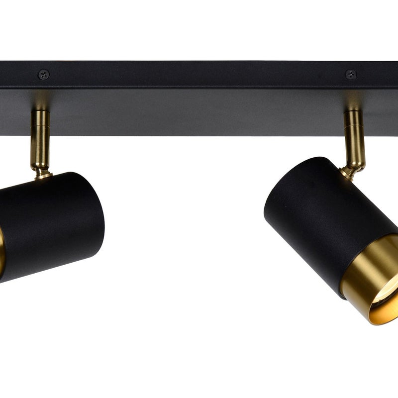 Reflektor sufitowy Spot Floris czarno-złoty-odcienie złota 2xGU10x35W wym: 14 x 10 x 35 cm IP20 Lucide