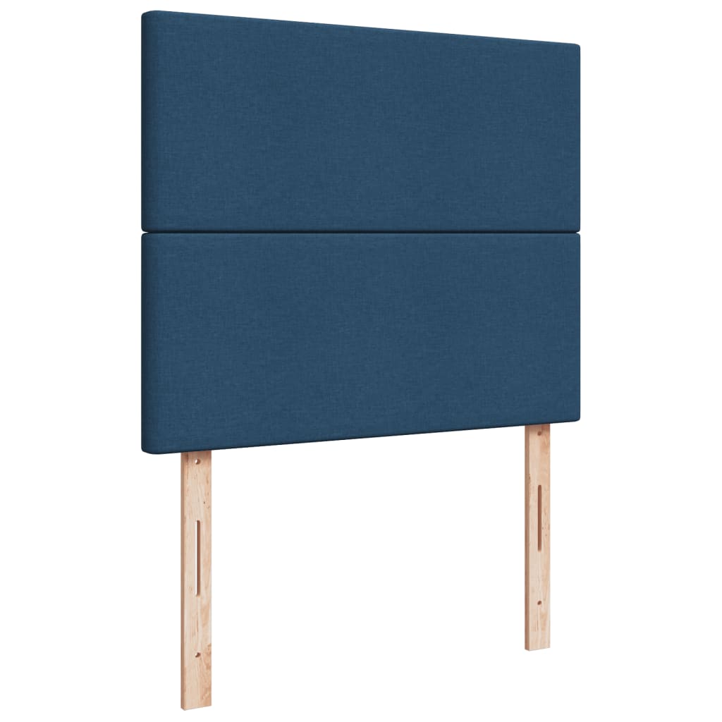 Maison Exclusive - Sommier à lattes de lit avec matelas Bleu 120x200 cm Tissu - 7
