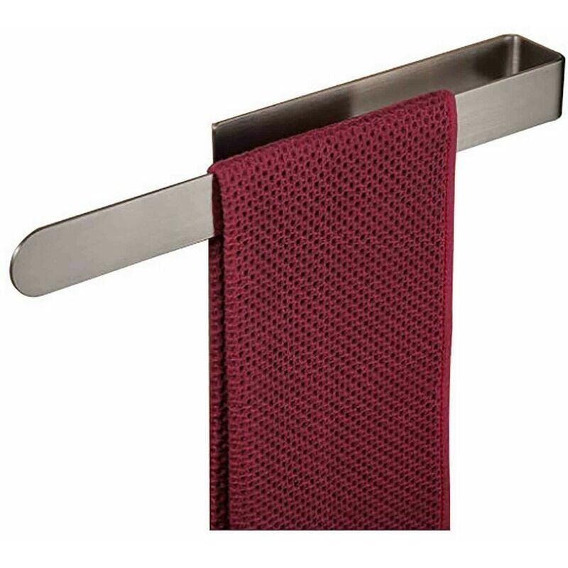 Wieszak na ręczniki łazienkowe, samoprzylepny, ze stali nierdzewnej, nie wymaga wiercenia, odpowiedni do łazienek i kuchni, 37 cm