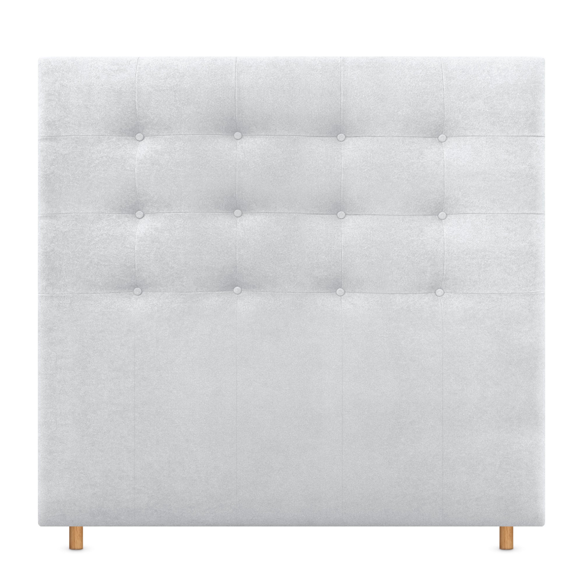 DHOME Cabeceira de cama Capitoné até ao chão Tecido ACUALINE Estofado 8cm para Quarto de Cama (150cm, Branco) - 3