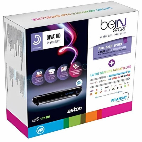 Aston Diva HD Premium Wifi intégré - Décodeur Satellite Numérique TNT HD FRANSAT USB PVR avec carte Viaccess Fransat - 5