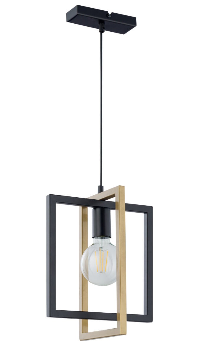Lampa wisząca Eden czarno-złota 1xE27x15W dekoracyjna wym: 80 x 26 x 18 cm metal SIGMA