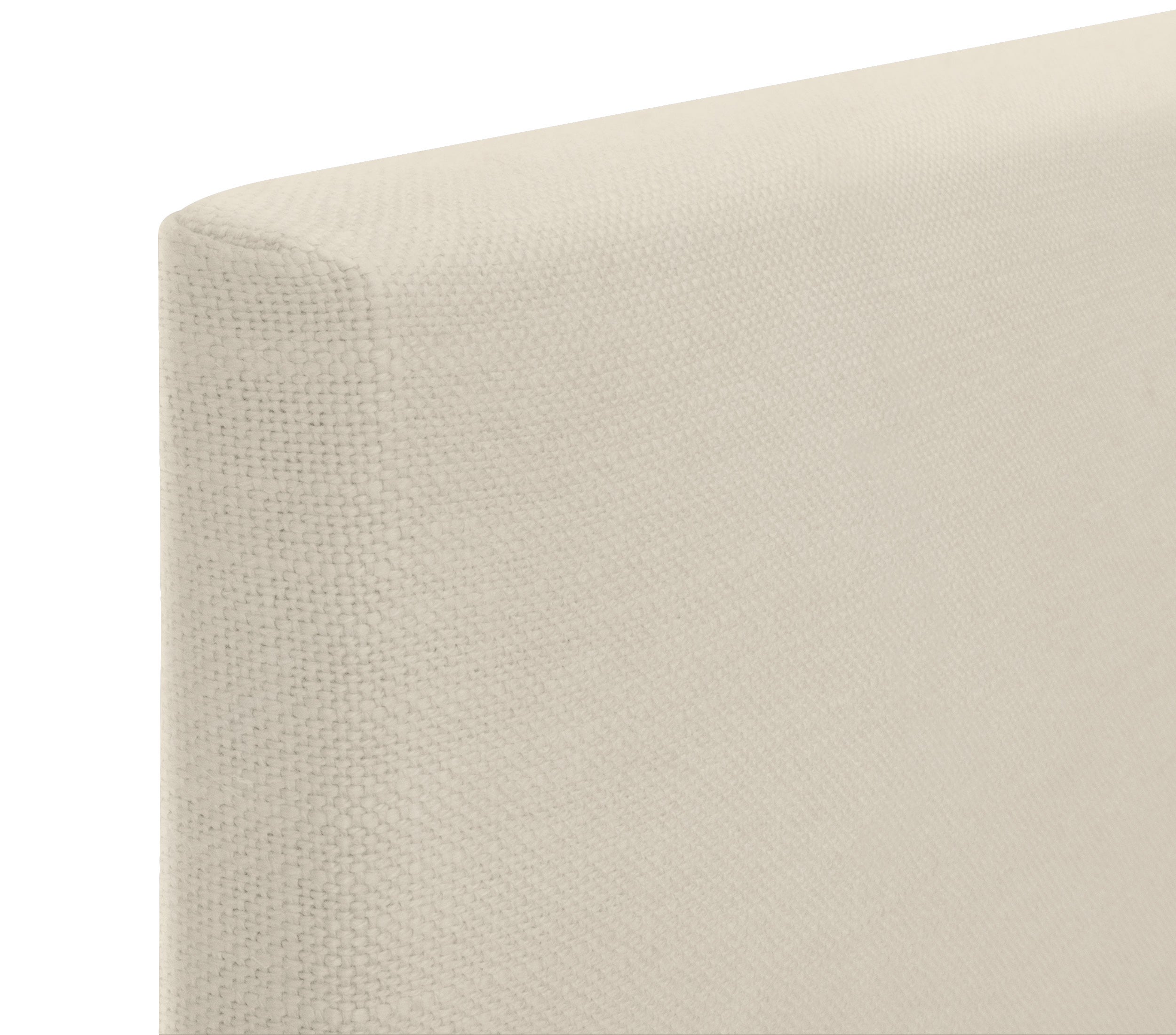 DHOME Tête de lit en lin naturel lisse 160x105cm avec pieds Lits 150/160 - Beig - 4