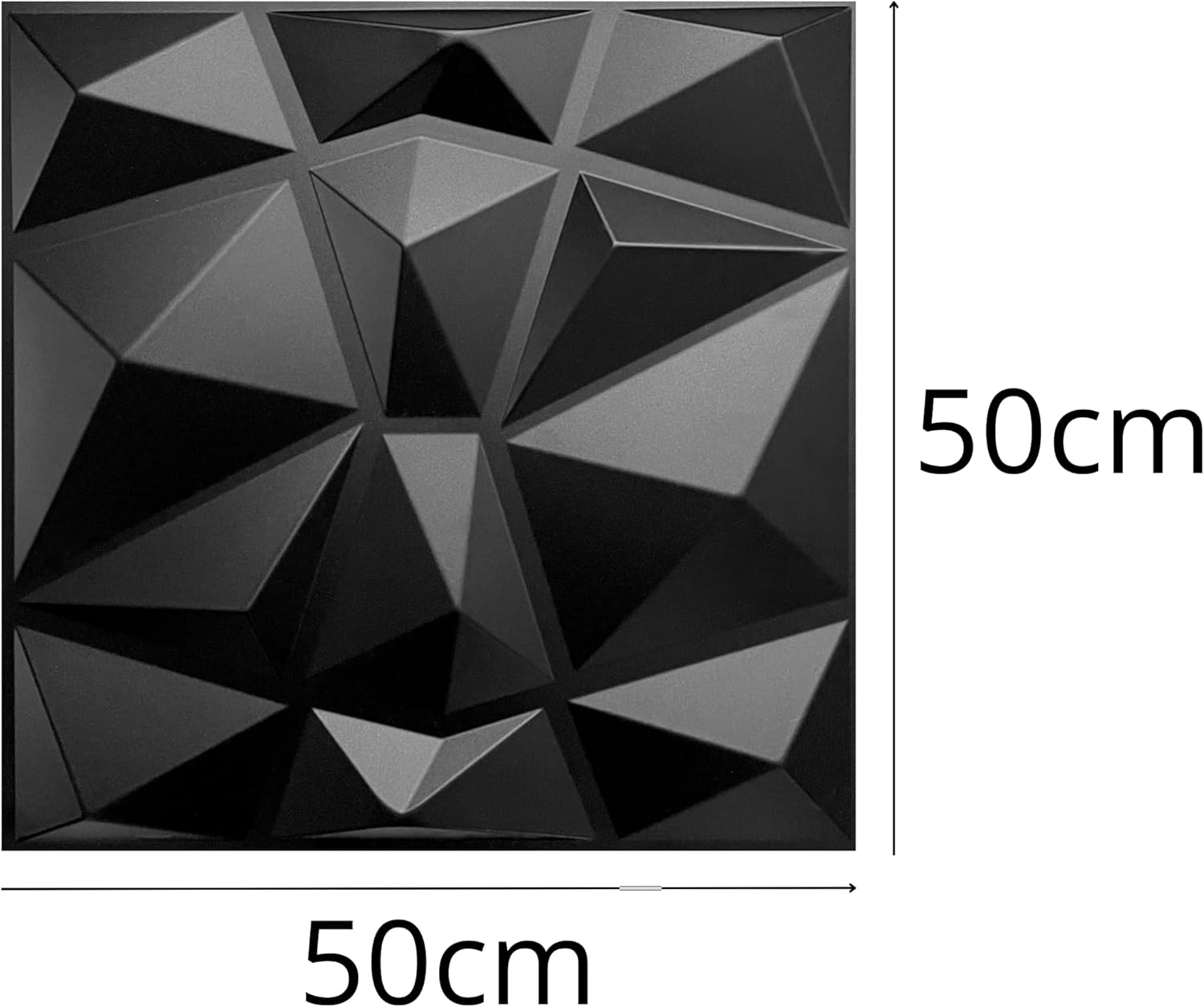 Lot de 12 panneaux muraux 3D en PVC – 3 m² – Effet diamant – Panneaux décoratifs pour mur et plafond – Idéal pour salle de jeux - 5